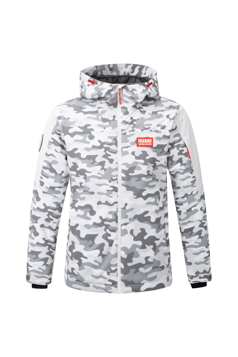 Black camo ski jacket sale